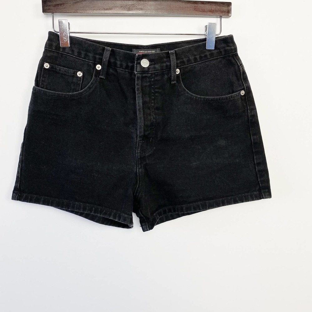 Y2K Black Guess Shorts High Waist Button Fly